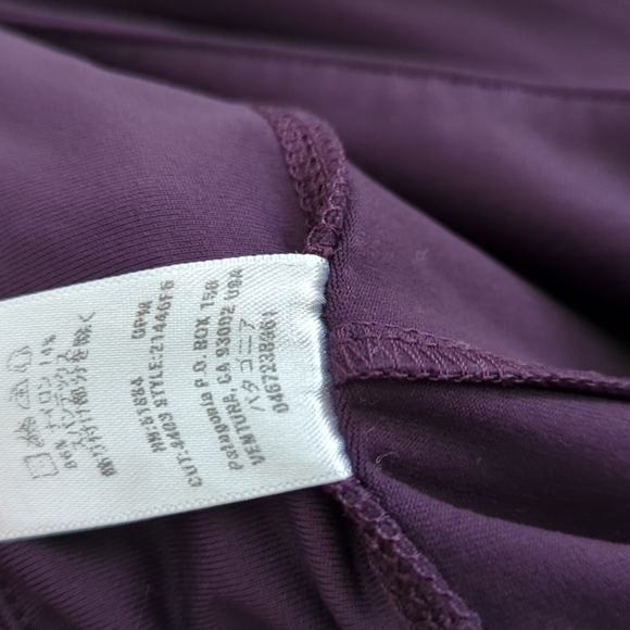Patagonia Straight Leg Full Length Leggings Women's Size Medium Purple Rhythm - Picture 6 of 10